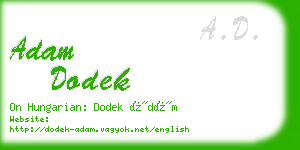 adam dodek business card
